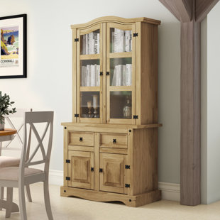 Pine Display Cabinets You ll Love Wayfair